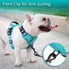 Picture of PoyPet No Pull Dog Harness, No Choke Reflective Dog Vest, Adjustable Pet Harnesses with Easy Control Padded Handle for Small Medium Large Dogs(Mint Blue Matching Trim,XS)