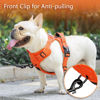 Picture of PoyPet No Pull Dog Harness, No Choke Reflective Dog Vest, Adjustable Pet Harnesses with Easy Control Padded Handle for Small Medium Large Dogs(Orange Matching Trim,M)