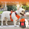 Picture of PoyPet No Pull Dog Harness, No Choke Reflective Dog Vest, Adjustable Pet Harnesses with Easy Control Padded Handle for Small Medium Large Dogs(Orange Matching Trim,M)