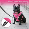 Picture of PoyPet No Pull Dog Harness, No Choke Reflective Dog Vest, Adjustable Pet Harnesses with Easy Control Padded Handle for Small Medium Large Dogs(Pink Matching Trim,XS)