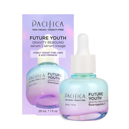 Picture of Pacifica Beauty Future Youth Gravity Rebound Serum, Skincare, Gel Serum, Fine Lines, Wrinkles, Anti Aging, Lightweight, Peptide Serum For Face, For Aging and All Skin Types, Vegan, 1 fl oz (1 Count)