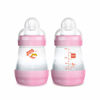 Picture of MAM Easy Start Anti Colic 5 oz Baby Bottle, Easy Switch Between Breast and Bottle, Reduces Air Bubbles, 2 Pack, Newborn, Girl