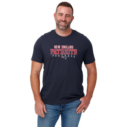 Picture of FOCO New England Patriots Football Wordmark Primary Color T-Shirt - Large