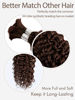 Picture of Chocolate Brown Braiding Hair 1 Bundle 50g 16 Inch Deep Water Wave Bulk Human Hair for Braiding Brazilian Virgin Curly Human Hair Extensions for Boho Braids Wet and Wavy Color 4 Human Braiding Hair