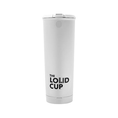 Picture of The LoudCup 20 oz Tumbler + Integrated Stadium Horn (Eagle White) - Reusable Water Bottle for Sports Fans - Worlds Loudest Cup for Noisy Fans on Game Day & Tailgating