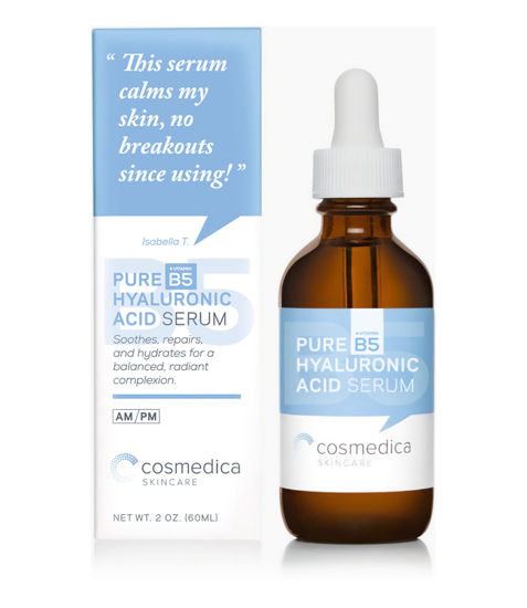 Picture of Hyaluronic Acid Serum with Vitamin B5 - Intense Hydration, Anti-Aging, Non-Greasy, Paraben Free, Face Serum - 2oz