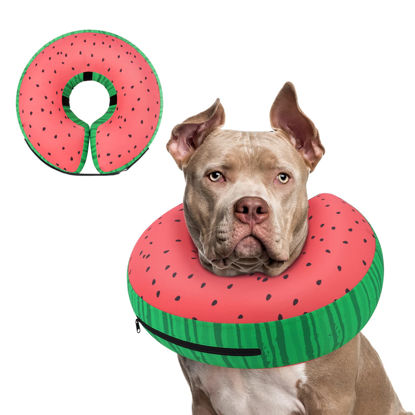 Picture of Supet Inflatable Dog Cone Collar Alternative after Surgery, Dog Neck Donut Collar Recovery E Collar for Neuter, Soft Dog Cone for Small Medium Large Dogs