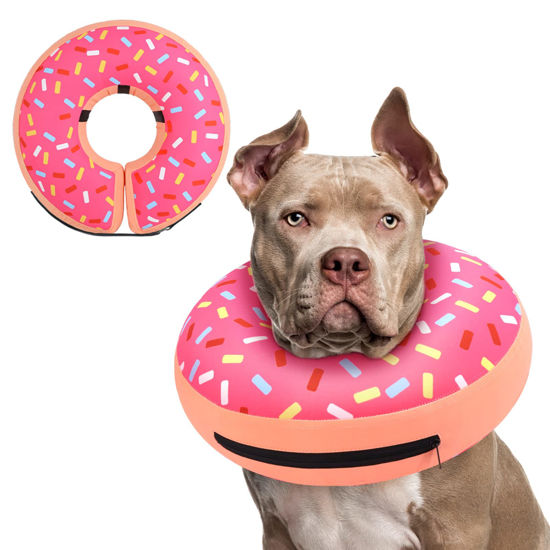 Picture of Supet Inflatable Dog Cone Collar Alternative After Surgery, Dog Neck Donut Collar Recovery E Collar for Neuter, Soft Dog Cone for Small Medium Large Dogs