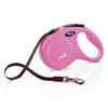 Picture of FLEXI New Classic Retractable Dog Leash (Tape), Ergonomic, Durable and Tangle Free Pet Walking Leash for Dogs, 16 ft, Medium, Pink