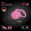 Picture of FLEXI New Classic Retractable Dog Leash (Tape), Ergonomic, Durable and Tangle Free Pet Walking Leash for Dogs, 16 ft, Medium, Pink