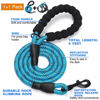 Picture of tobeDRI No Pull Dog Harness Adjustable Reflective Oxford Easy Control Medium Large Dog Harness with A Free Heavy Duty 5ft Dog Leash (S (Neck: 13"-18", Chest: 17.5"-22"), Blue Harness+Leash)