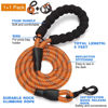 Picture of tobeDRI No Pull Dog Harness Adjustable Reflective Oxford Easy Control Medium Large Dog Harness with A Free Heavy Duty 5ft Dog Leash (S (Chest: 17.5"-21"), Orange Harness+Leash)