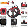 Picture of tobeDRI No Pull Dog Harness Adjustable Reflective Oxford Easy Control Medium Large Dog Harness with A Free Heavy Duty 5ft Dog Leash (S (Neck: 13"-18", Chest: 17.5"-22"), Red Harness+Leash)