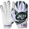 Picture of Franklin Sports New York Jets Youth NFL Football Receiver Gloves - Receiver Gloves for Kids - NFL Team Logos and Silicone Palm - Youth S/XS Pair