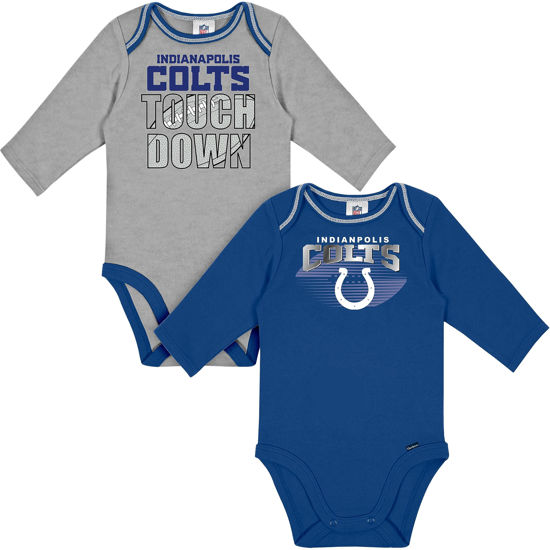 Picture of Gerber Unisex Baby NFL Team 2 Pack Long Sleeve Onesie Bodysuit, Color, 18 Months