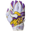 Picture of Franklin Sports Minnesota Vikings Youth NFL Football Receiver Gloves -For Kids - NFL Team Logos and Silicone Palm - Youth M/L Pair