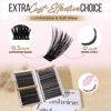 Picture of LASHVIEW Lash Clusters D Curl Eyelash Extension Clusters Natural Look Cluster Lashes Extensions Super Thin Band & Soft Cluster Lashes Reusable 9-16mm MIX(style80&100&56D)