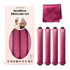 Picture of Heatless Hair Curlers Curling Set Overnight Non Heat Hair Curlers Blow Out Foam Jumbo Hair Rollers Set to Sleep for Blowout Long Hair, Silk Head Hair Wrap for Sleeping Heatless Curls Sonic Pink