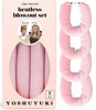 Picture of Overnight Velvet Hair Curlers and Blowout Rollers for Long, Heatless Curls - Headband, Rollers and Styling Tools in Pink