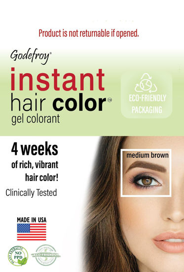 Picture of Godefroy Instant Hair Color 10 applications per kit - Medium Brown Value Pack 10 Application Kit