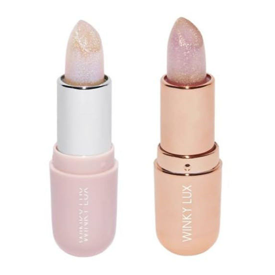 Picture of Winky Lux Glimmer Balm, pH Lip Balm, Color Changing Lipstick and Tinted Lip Balm, Vegan & Cruelty Free Lip Balm, Hydrate & Plump, Sheer Pink Lipstick, Unicorn & Rosé