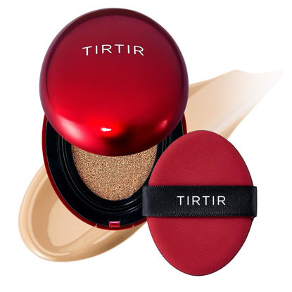 Picture of TIRTIR Mask Fit Red Cushion Foundation | Full coverage, Weighless, Skin fit, Satin Glow Finish, Korean cushion foundation (#27N Camel, 0.63 Fl Oz (Pack of 1))