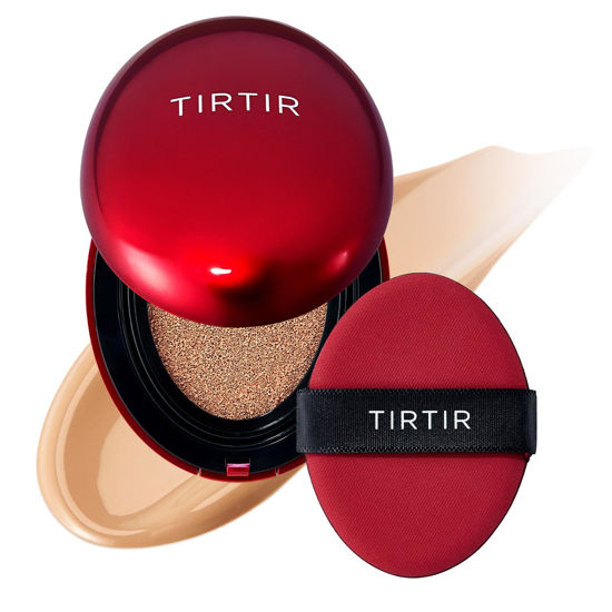 Picture of TIRTIR Mask Fit Red Cushion Foundation | Full coverage, Weighless, Skin fit, Satin Glow Finish, Korean cushion foundation (#27C Cool Beige, 0.63 Fl Oz (Pack of 1))