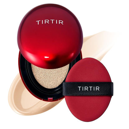 Picture of TIRTIR Mask Fit Red Cushion Foundation | Full coverage, Weighless, Skin fit, Satin Glow Finish, Korean cushion foundation (#17N Vanilla, 0.63 Fl Oz (Pack of 1))