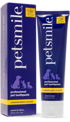 Picture of Petsmile Professional Pet Toothpaste - Cat & Dog Teeth Cleaning Supplies - Controls Plaque, Tartar, & Bad Breath - VOHC Accepted Toothpaste - Pet Dental Care Essentials (London Broil, 4.2 Oz)