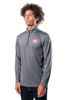 Picture of Ultra Game NFL Men's Super Soft Quarter Zip Long Sleeve T-Shirt, San Francisco 49ers, Heather Charcoal, Small