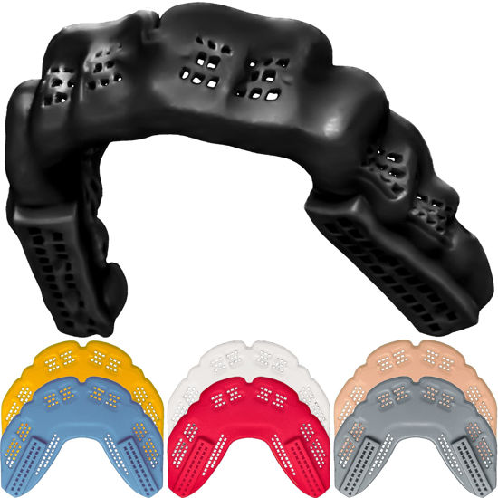 Picture of Bulletproof World’s Thinnest Youth Mouth Guard is 3X Stronger! Flag Football Mouthguard Lacrosse Karate Basketball Wrestling BJJ Mouthpiece Boxing Hockey MMA Kids Teeth Grinding Thin