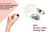 Picture of Moogco The Original Silver Nursing Cups - Nipple Shields for Nursing Newborn - Newborn Essentials Must Haves - Nipple Covers Breastfeeding - 925 Silver (L Silver Nursing Cups with Carrying Case)