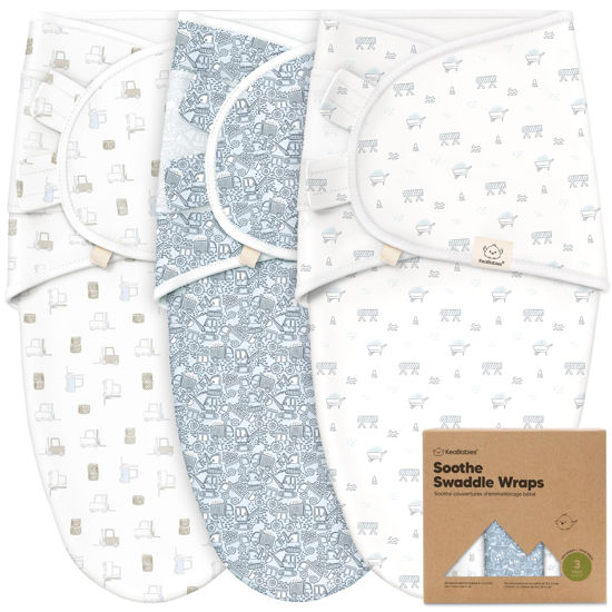 Picture of 3-Pack Organic Baby Swaddle Sleep Sacks - Newborn Swaddle Sack, Ergonomic Baby Swaddles 0-3 Months, Swaddles for Newborns, Baby Sleep Sack, Baby Swaddle Blanket Wrap, Baby Essentials (Excavation)