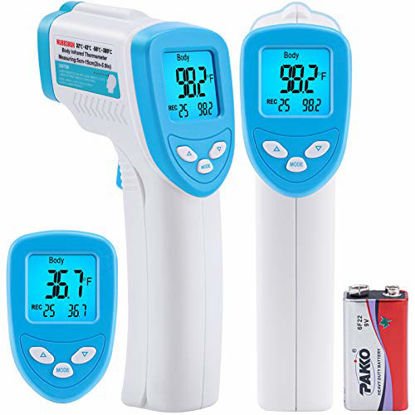 Picture of WeePro Forehead Thermometer for Adults [2 in 1 Dual Mode] Body and Surface Infrared Thermometer, Non Contact Temperature Gun with 3 Function - Fever Alarm, Over Range Display, 32 Group Data Memory