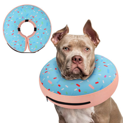 Picture of Supet Inflatable Dog Cone Collar Alternative After Surgery, Dog Neck Donut Collar Recovery E Collar for Neuter, Soft Dog Cone for Small Medium Large Dogs 0520