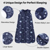 Picture of Unnivoll Baby Sleep Sack 0-6 Months 3 Pack 100% Cotton Lightweight 0.5 TOG Wearable Blanket Baby Sleep Bag with 2-Way Zipper for Newborn Infant Blue