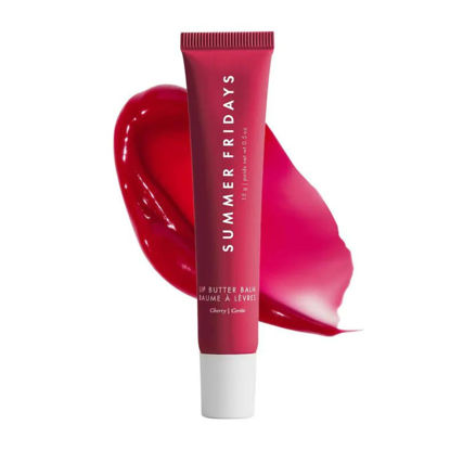 Picture of Summer Fridays Lip Butter Balm - Conditioning Lip Mask and Lip Balm for Instant Moisture, Shine and Hydration - Sheer-Tinted, Soothing Lip Care - Cherry (.5 Oz)