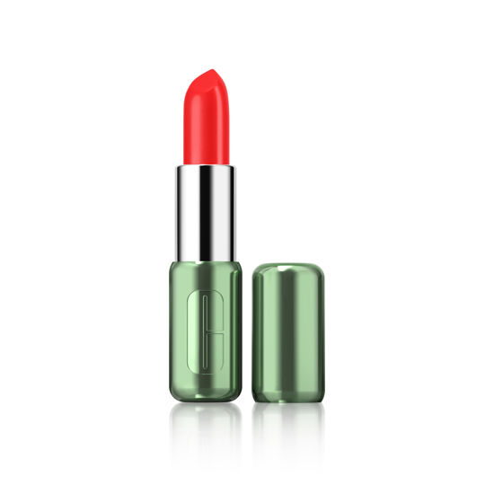 Picture of Clinique Pop Long Lasting Lipstick | Satin, Matte + Shine, Poppy Pop