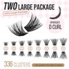 Picture of LASHVIEW Lash-Extension-Clusters 336pcs D Curl Lash Clusters Natural Look Cluster Lashes Extensions Super Thin Band & Soft Lashes Reusable 9-16mm MIX (56D)