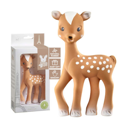 Picture of Sophie la girafe | Fanfan The Fawn | Teether Friend to Sophie la girafe | Natural Rubber | Designed for Teething Babies | Awaken All 5 Senses | Easy to Clean