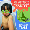 Picture of Frogglez Pain-Free Swim Goggles for Kids Under 10 (Ages 3-10), No Hair Pulling, Recommended by Olympic Swimmers