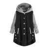 Picture of KASAAS Women's Winter Coats Plus Size Oversized Sherpa Jacket with Hood Pockets Buttons Fall Jacket Warm Clothes Outerwear