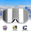 Picture of EXP VISION Ski Goggles Snowboard for Men Women, OTG Anti Fog UV Protection Snow Goggles (Grey Frame Silver)