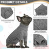 Picture of Queenmore Small Dog Pullover Sweater, Cold Weather Cable Knitwear, Classic Turtleneck Thick Warm Clothes for Chihuahua, Bulldog, Dachshund, Pug (Slate Grey, X-Large)