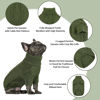 Picture of Queenmore Small Dog Pullover Sweater, Cold Weather Cable Knitwear, Classic Turtleneck Thick Warm Clothes for Chihuahua, Bulldog, Dachshund, Pug (Army Green, Large)