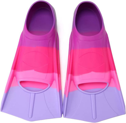 Picture of Foyinbet Kids Swim Fins,Short Youth Fins Swimming Flippers for Lap Swimming and Training for Children Girls Boys XXXS