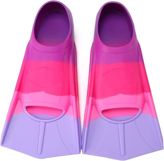 Picture of Foyinbet Kids Swim Fins,Short Youth Fins Swimming Flippers for Lap Swimming and Training for Children Girls Boys XXXS