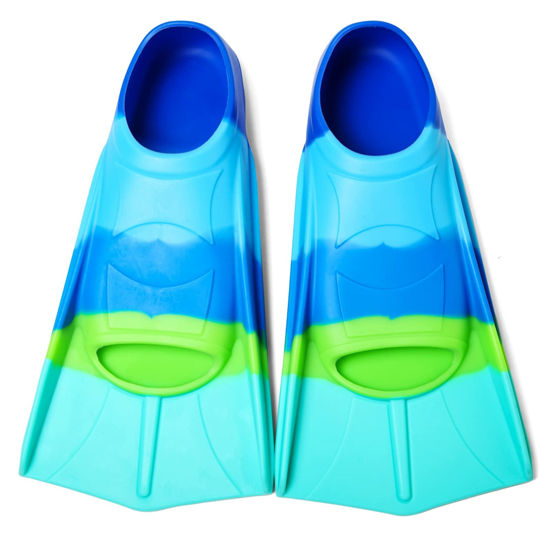 Picture of Foyinbet Kids Swim Fins,Short Youth Fins Swimming Flippers for Lap Swimming and Training for Children Girls Boys XXXXS