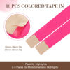 Picture of GOO GOO Tape in Hair Extensions Human Hair, Pink, 14inch 25g 10pcs, Colored Tape ins Human Hair Extensions, Silky&Soft Invisible Tape Ins, Hair Highlighted for Party