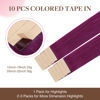 Picture of GOO GOO Tape in Hair Extensions Human Hair, Violet, 14inch 25g 10pcs, Colored Tape ins Human Hair Extensions, Silky&Soft Invisible Tape Ins, Hair Highlighted for Party